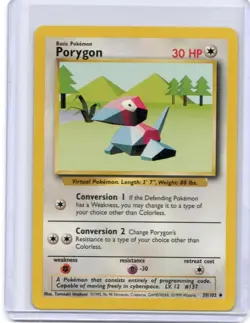 Pokemon Vintage Porygon 39/102 Base Set Card - 590 - Image 1