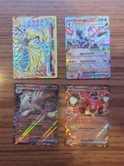 Pokemon Cards Lot Of 4 Fire Type Ninetails Break Is Damaged And Included Free! - Image 1