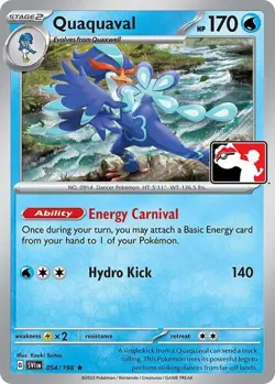 Quaquaval - Prize Pack Series Cards 054/198 - Pokemon TCG - NM - Rare - Image 1