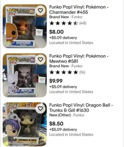 Bundled Lot - Pokemon Cards - Funkos - One Piece - Jujutsu Kaisen - Image 1