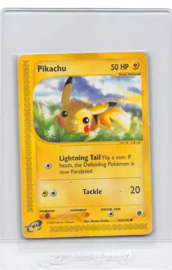 Pikachu 124/165 - Expedition Base Set - NON-HOLO -VINTAGE WOTC POKEMON CARD - HP - Image 1
