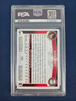 2011 Topps Mike Trout #US175 Update Series Rookie Card RC Angels PSA 9 - Image 2