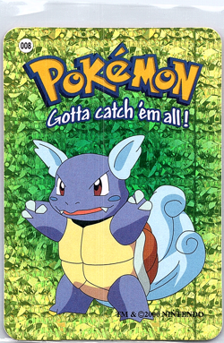 Wartortle #008 2000 Pokemon Vending Prism Holo Sticker Card - Image 1