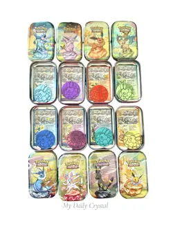 Pokemon Eeveelution Mini Tins Set of 8 w/ Coins & Info Cards - Empty No Cards - Image 1