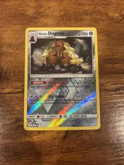 Pokemon TCG Alolan Dugtrio Reverse Holo Foil 87/149 Sun & Moon Near Mint Card - Image 1