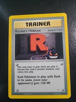 Rocket's Hideout 63/64 2000 Neo Revelation Pokemon Card Vintage WOTC LP - Image 1