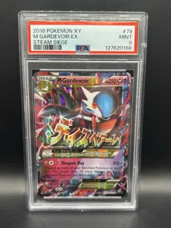 2016 PSA 9 Pokemon XY Steam Siege M Gardevoir EX Ultra Rare 79/114 Card Mint - Image 1