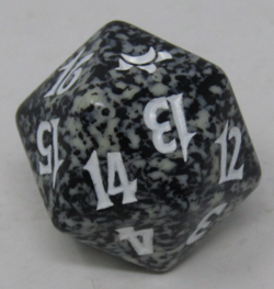 Magic the Gathering Eventide Black Spindown Dice - Image 1