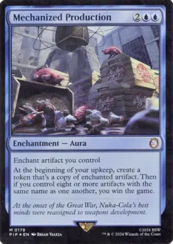 MTG Mechanized Production PIP 0461 NM/VLP Extended Art FOIL - Image 1