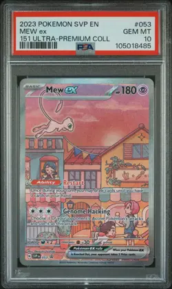 2023 POKEMON SVP EN-SV BLACK STAR PROMO 151 ULTRA-PREM COLL #053 MEW EX PSA 10 - Image 1