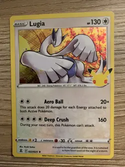 LUGIA 22/25 2021 Pokemon Celebrations Rare Holo TCG - Image 1