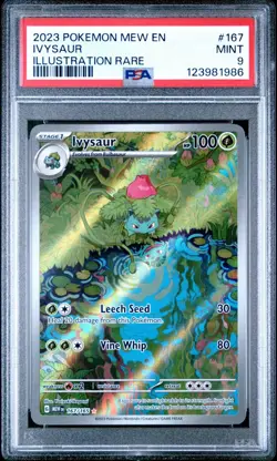 2023 POKEMON MEW EN-151 ILLUSTRATION RARE #167 IVYSAUR PSA 9 - Image 1