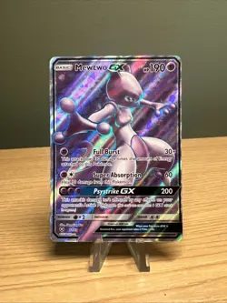Mewtwo GX 72/73 Shining Legends Full Art Holo Pokemon TCG - NM/M - Image 1