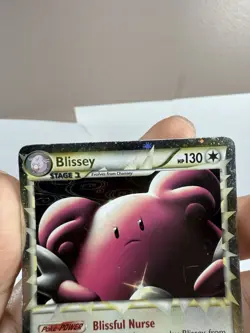 Pokemon Blissey Prime 106/123 HGSS Heartgold & Soulsilver 106/123 Holo *Damaged* - Image 3