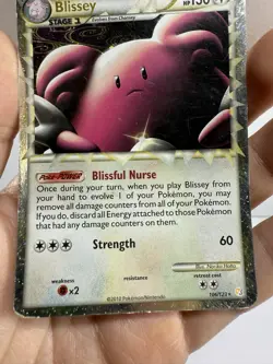 Pokemon Blissey Prime 106/123 HGSS Heartgold & Soulsilver 106/123 Holo *Damaged* - Image 4
