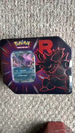 Pokemon Team Rocket Tin-Team Rocket's NIDOKING - Factory Sealed ! - Image 1