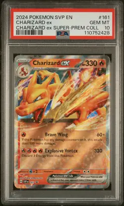 2024 POKEMON SVP EN-SV BLACK STAR PROMO #161 CHARIZARD EX PSA 10 - Image 1