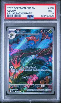Pokemon Gloom 2023 Pokemon English Obsidian Flames Full Art Holo #198 PSA 9 - Image 1