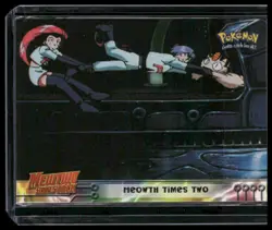 Topps Pokemon Movie Meowth Times Two #23 1st Edition Blue Label 1998 LP - Image 1