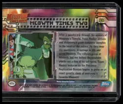 Topps Pokemon Movie Meowth Times Two #23 1st Edition Blue Label 1998 LP - Image 2