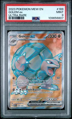 2023 POKEMON MEW EN-151 ULTRA RARE #189 GOLEM EX PSA 9 - Image 1