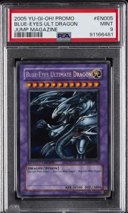 2005 YU-GI-OH! PROMO JUMP MAGAZINE #EN005 BLUE-EYES ULTIMATE DRAGON PSA 9 - Image 1
