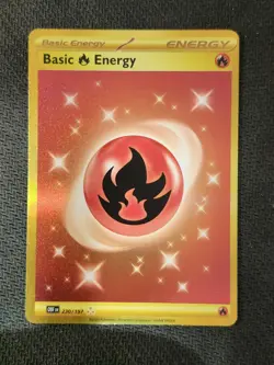 BASIC FIRE ENERGY - 230/197 - OBSODIAN FLAMES - HYPER RARE - POKEMON CARD - Image 1