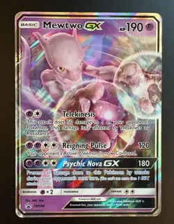 Mewtwo GX SM196 Pokemon Sun & Moon Promo Ultra Rare Card VLP - Image 1