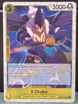 X.Drake OP10-114 Pirate Foil The Best Vol 2 One Piece PRB-02 Near Mint Card NM - Image 1