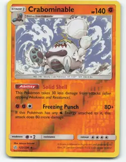 Crabominable 122/236 Reverse Holo Pokemon card - Image 1