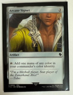 MTG: Arcane Signet (0334) (Surge Foil) Commander: Final Fantasy Foil NM - Image 1