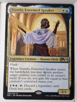 Niambi, Esteemed Speaker - Promo Pack Core Set 2021 M21- Magic the Gathering MTG - Image 1