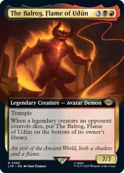 The Balrog, Flame of Udun (Extended Art) - Near Mint MTG - Image 1