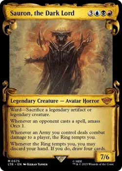 Sauron, the Dark Lord (Showcase Scrolls) - Near Mint MTG - Image 1