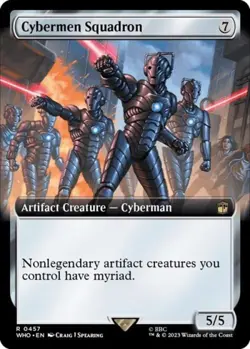 Cybermen Squadron (Extended Art) - Near Mint MTG Universes Beyond: Doctor Who - Image 1