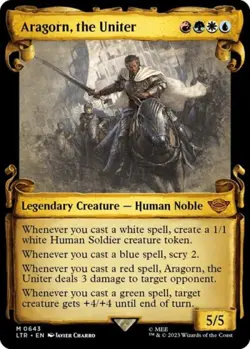 Aragorn, the Uniter (Showcase Scrolls) - Near Mint MTG - Image 1