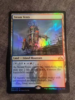 Steam Vents | NM | FOIL | Guilds of Ravnica | GRN #257 | MTG - Image 1