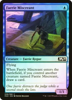 Core Set 2020 MTG Foil Faerie Miscreant Magic - Image 1