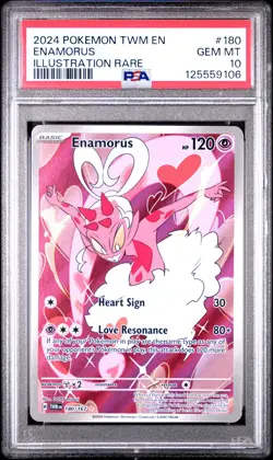 Enamorus 180/167 Pokemon Twilight Masquerade PSA 10 GEM MINT Illustration Rare - Image 3