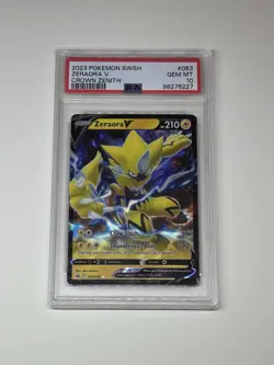 PSA 10 Gem Mint 2023 Pokemon Crown Zenith Zeraora V Ultra Rare #053/159 - Image 1