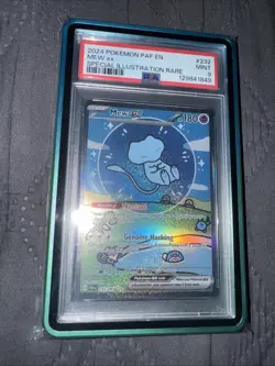PSA 9 Mint Mew EX Bubble Mew Pokemon Paldean Fates SIR 232/091 - Image 1