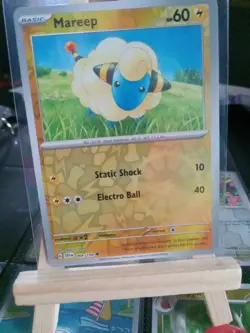 Pokemon TCG Mareep Reverse Holo Common Scarlet and Violet 066/198 - Image 1