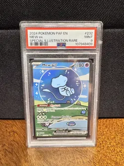 2024 POKEMON PAF EN-PALDEAN FATES SPECIAL ILLUSTRATION #232 BUBBLE MEW EX PSA 9 - Image 1