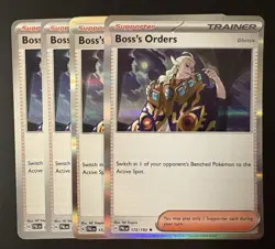 Boss's Orders 114/132 Uncommon Pokemon TCG Playset x4 2 Holo 2 Regular PAL NM - Image 1