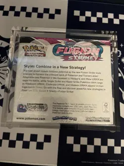 Pokemon TCG SWSH Fusion Strike Booster Box Sealed W/ Acrylic Case And Small Tear - Image 5