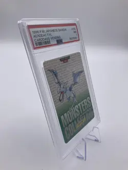 1996 Pokemon Japanaese Bandai Aerodactyl Carddass Vending #142 PSA 7 - Image 3
