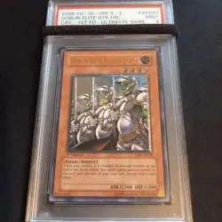 PSA 9 Mint 2006 Goblin Elite Attack Forth CRV-AE020 1st ED Ultimate Rare YuGiOh - Image 1