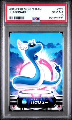 2005 CARDDASS POKEMON ADVANCED GENERATION ZUKAN CARD #224 DRAGONAIR PSA 10 - Image 1