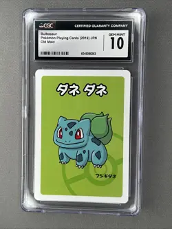 Bulbasaur Pokemon Playing Cards 2019 Japanese Old Maid CGC 10 GEM MINT - Image 1