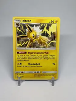 Jolteon 23/68 RARE Non Holo Pokemon Card TCG 2019 Hidden Fates Nintendo NM+ - Image 1